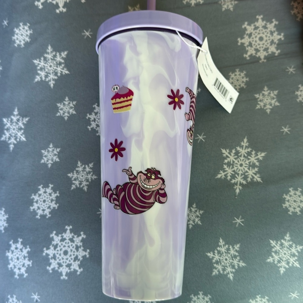Cheshire cat purple swirl 26 ounce Purple Tumbler